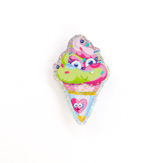 JULIESBUDDIES Ice Cream Glitter Sticker