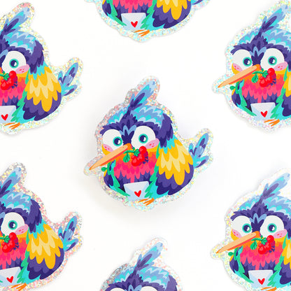 JULIESBUDDIES Lovebird Glitter Sticker