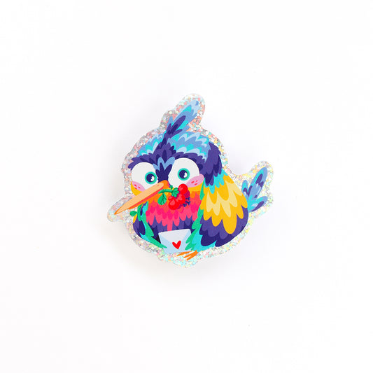 JULIESBUDDIES Lovebird Glitter Sticker