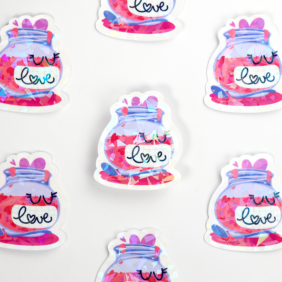 JULIESBUDDIES Love Jam Jar Individual Sticker