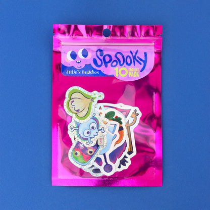 Stickers JULIESBUDDIES Pack de 10 autocollants d'Halloween holographiques