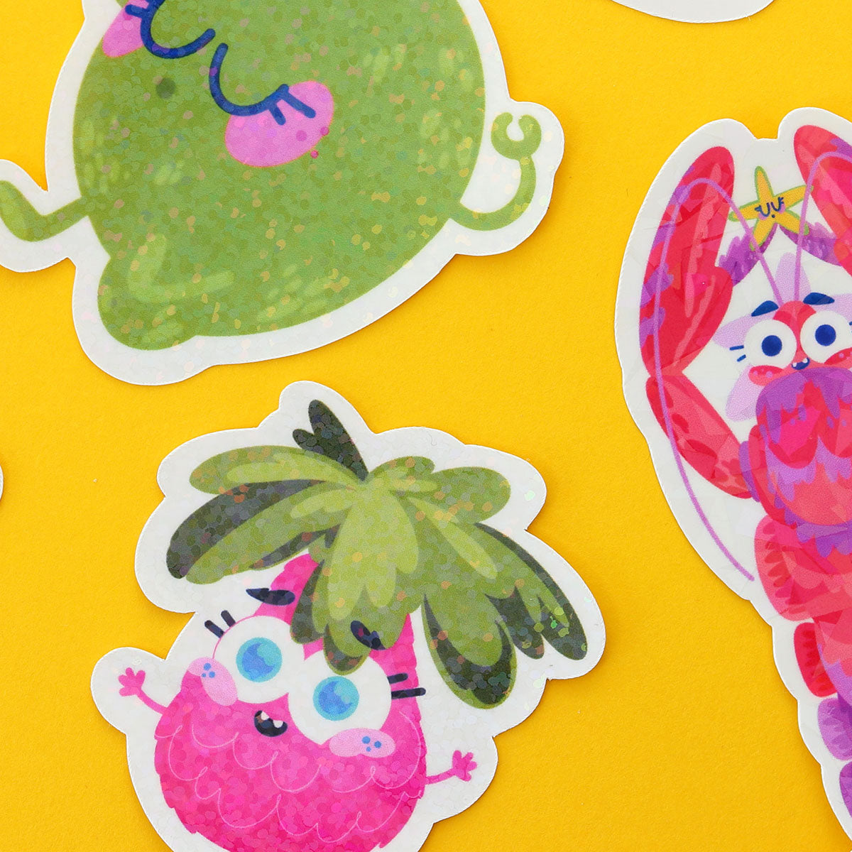JULIESBUDDIES Pink Pineapple Individual Sticker