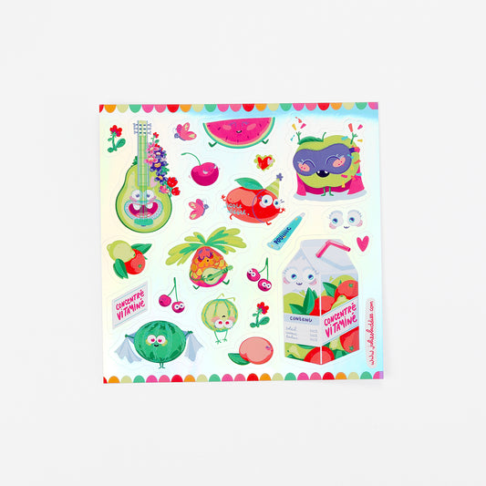JULIESBUDDIES "Vitamined Celebration" Sticker Sheet