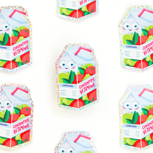 JULIESBUDDIES Autocollant Jus Vitaminé pailleté