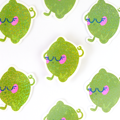 JULIESBUDDIES Meditating Lime Individual Sticker