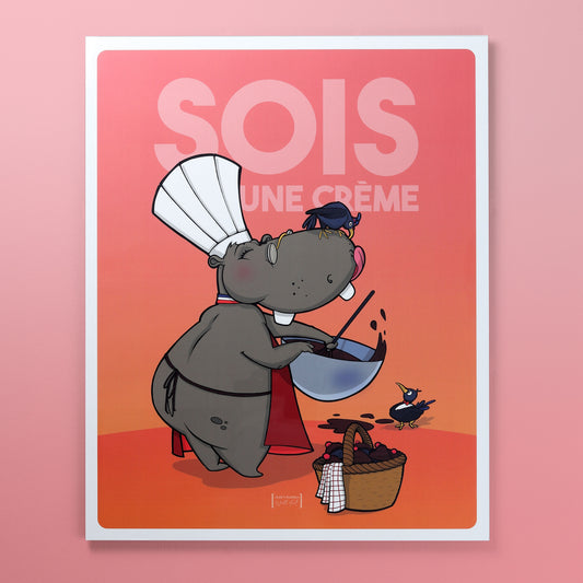 Affiche chef hippopotame